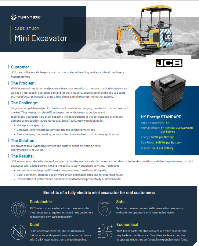 Case Study: Mini Excavator Electrification – JCB Asset Cover