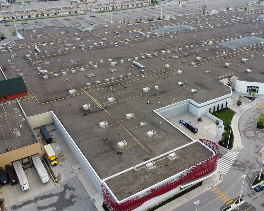 Rooftop of mall with Turntide motors