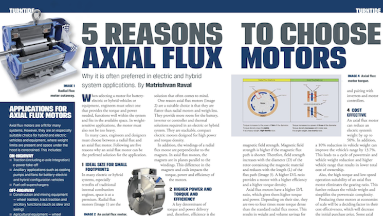 Power Progress features axial flux motors