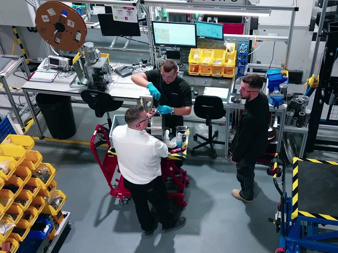 people working at turntide factory